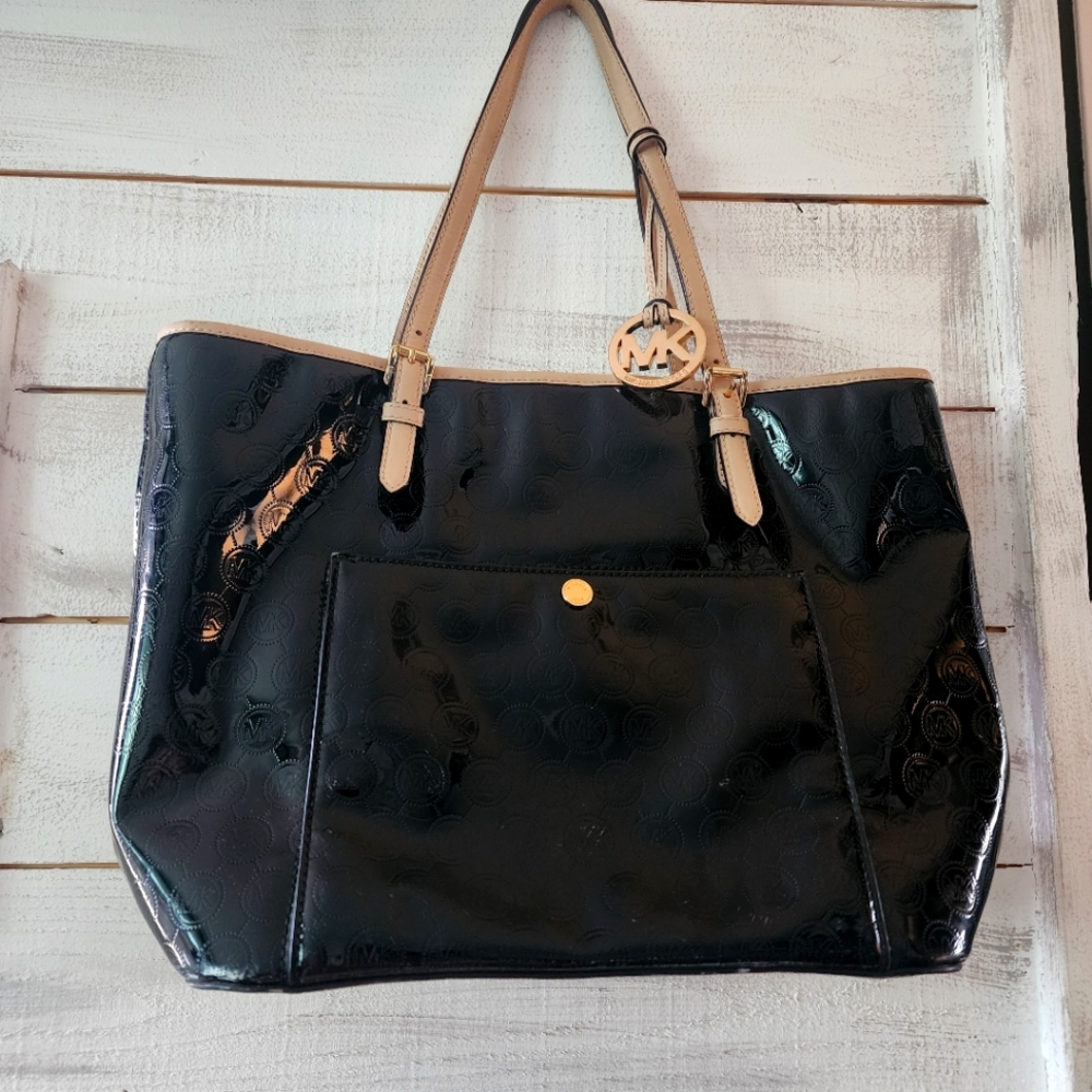 Black MK Leather Tote
